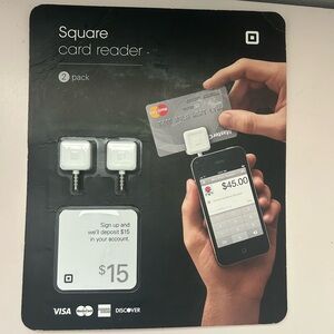 NEW Square Credit Card Reader 2 PACK for iPhone, iPad and Android